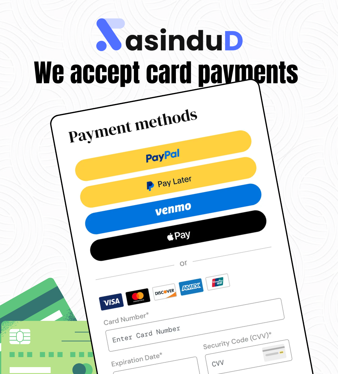 We Accept Card Payments
